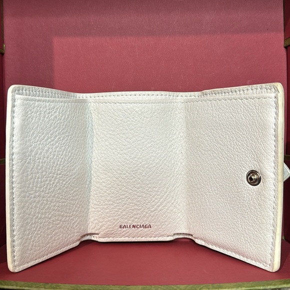 AUTHENTIC Balenciaga Papier Mini Wallet White - Picture 8 of 9